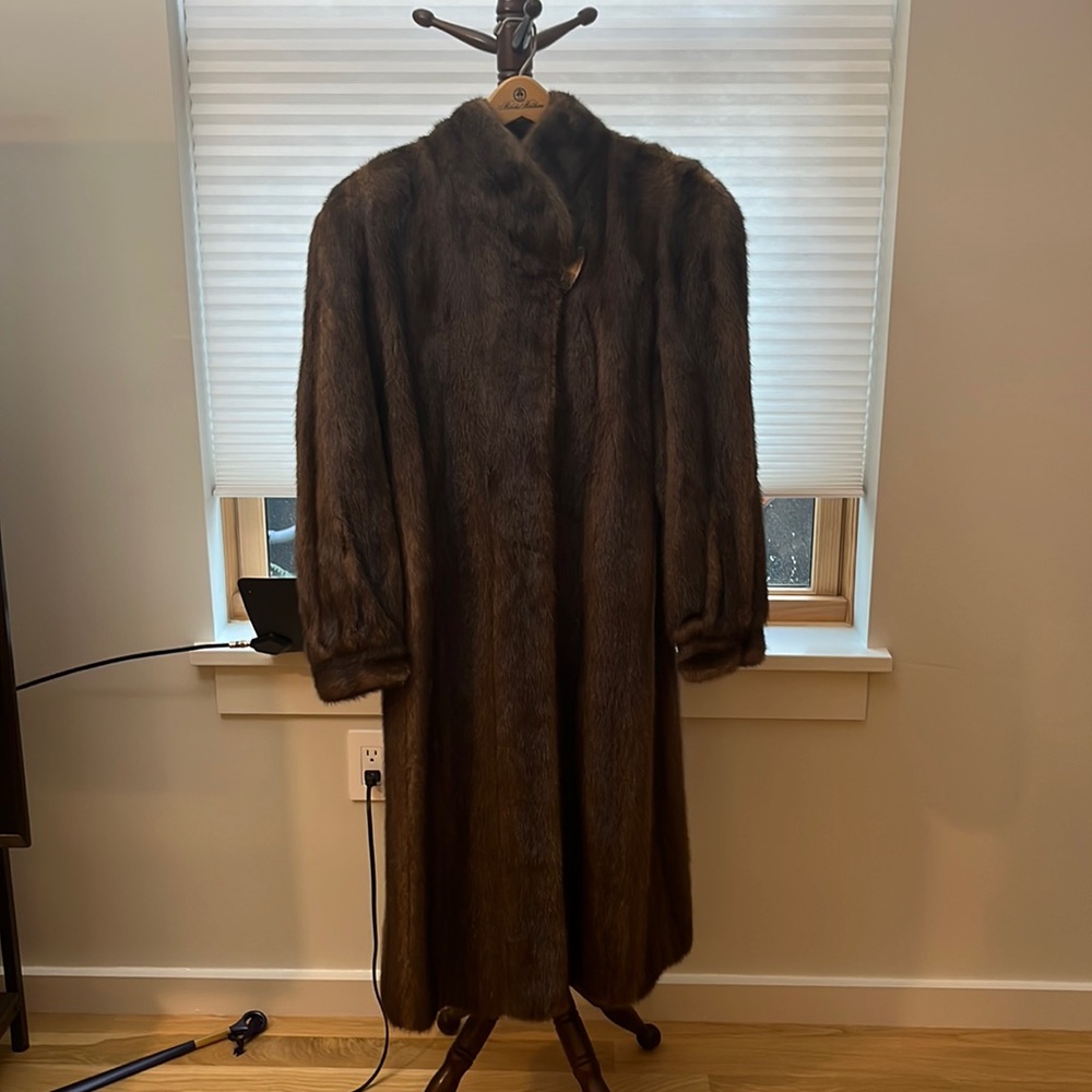 Saga mink long coat